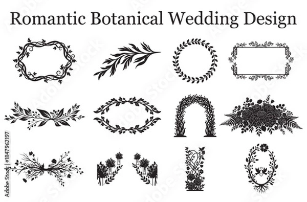 Fototapeta Nature Wedding Decorative Element