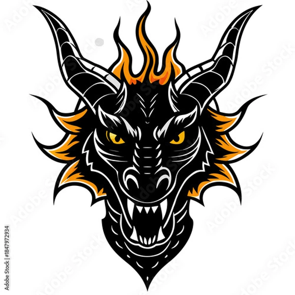 Obraz tribal skull tattoo