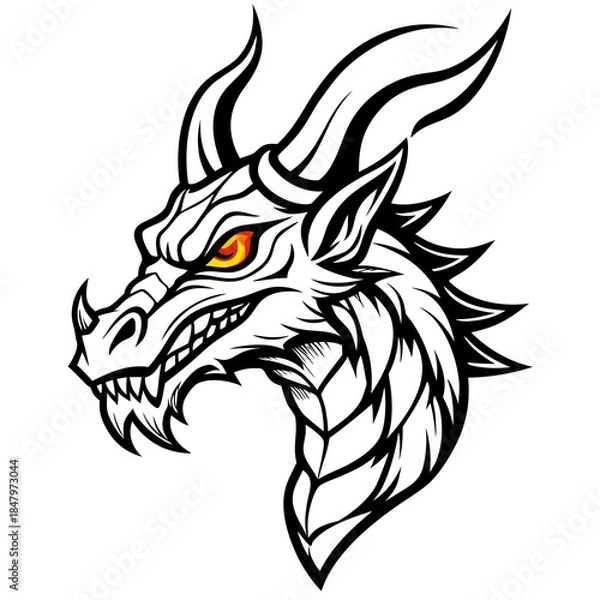 Obraz tribal wolf tattoo