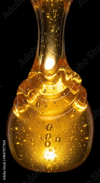 Obraz Craft Functional Honey: Glimmering Golden Elixir with Bubbles