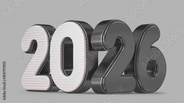 Obraz 2026 Modern 3D New Year 