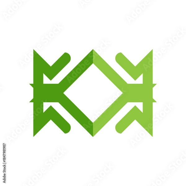 Obraz Green Arrow Abstract Logo Design