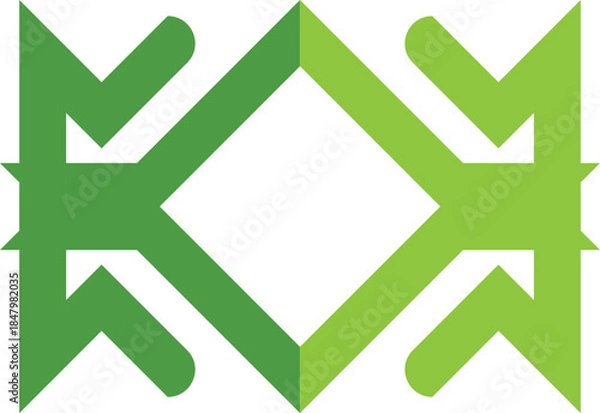 Obraz Green Arrow Abstract Logo Design