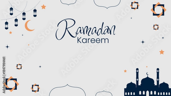 Obraz flat design ramadan kareem background