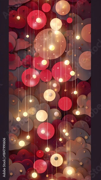 Obraz Vertical Lunar Celebration Lights