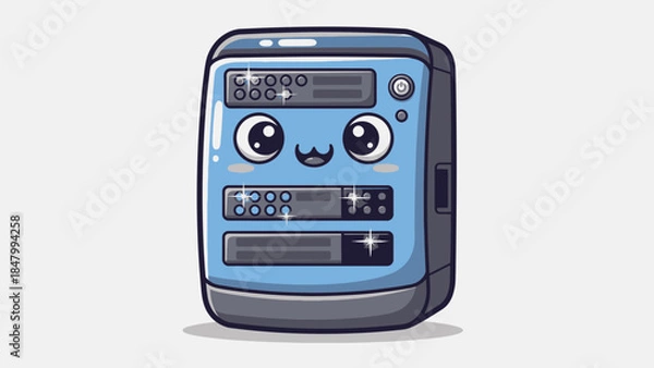 Obraz Cute blue boombox