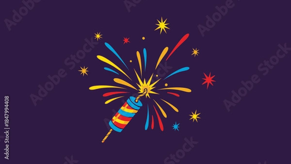 Obraz Vibrant firework display