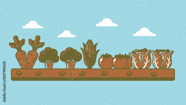 Obraz Assorted vegetables in a garden