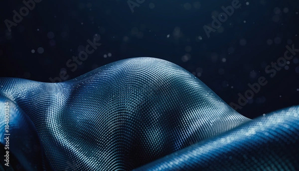 Obraz A glowing blue nebula illuminates the deep dark cosmos of a starry night sky filled with bright planets and distant fantasy galaxies