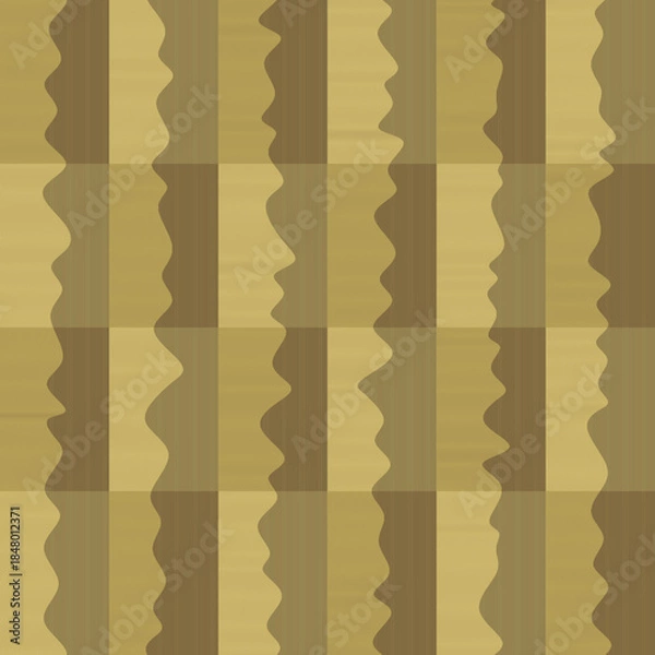 Fototapeta Seamless geometric pattern. Checkered pattern with waves and smooth lines. Vector illustration.