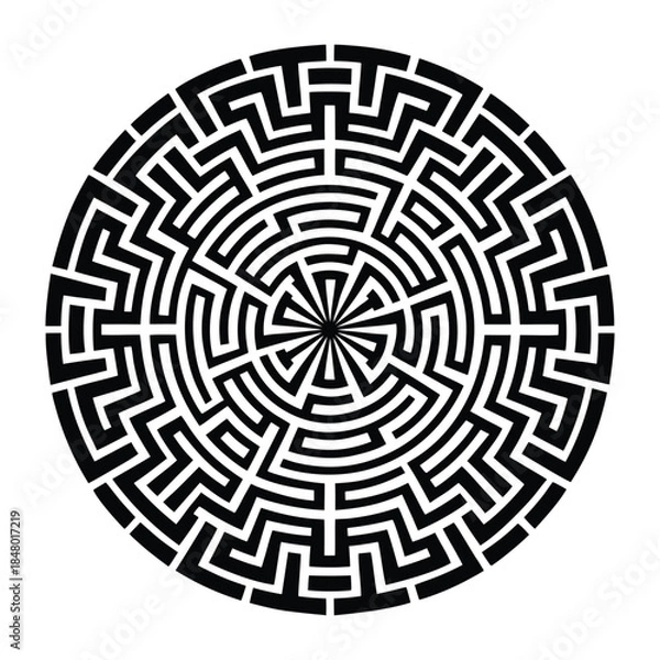 Obraz Circular Maze Labyrinth Design