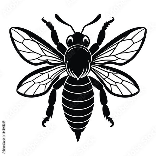 Obraz Bee Silhouette Illustration