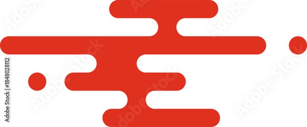 Obraz Red abstract liquid shapes graphic element background