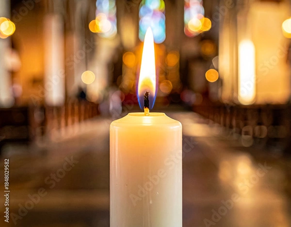 Obraz Świeca w kościele	