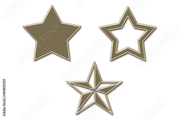 Fototapeta Estrellas doradas de navidad.