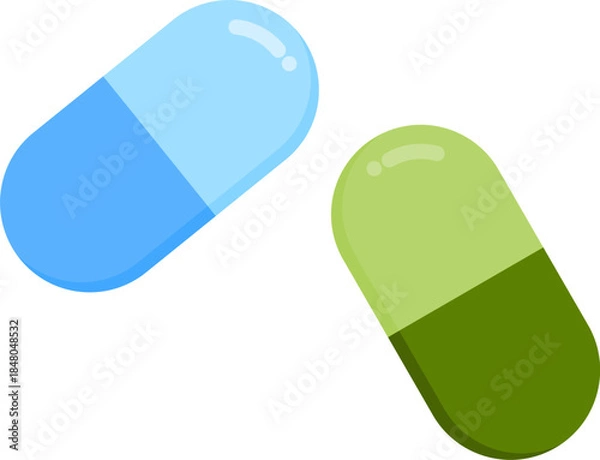 Obraz Colorful capsule pills display assorted medical medication