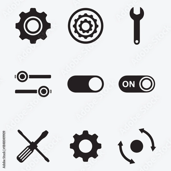 Obraz vector set of gears