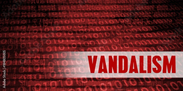 Fototapeta Vandalism Security Warning