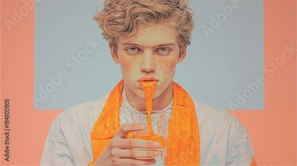 Obraz Colorful drink in hand