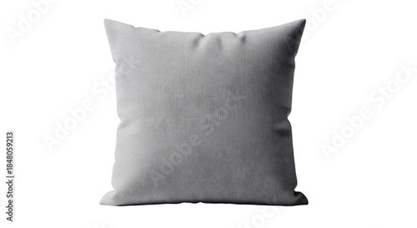 Obraz Gray throw pillow on black background close up