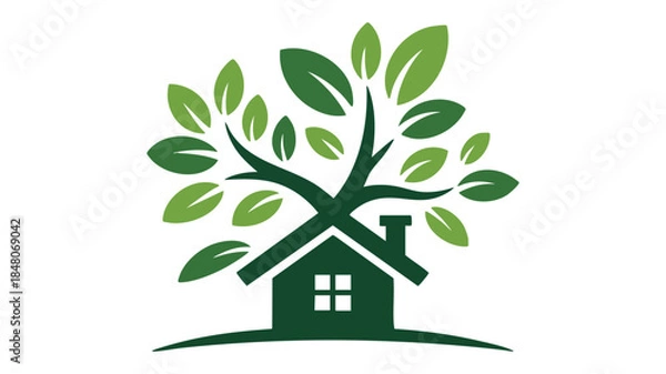 Obraz Tree house eco living Vector