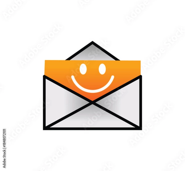 Obraz Happy Mail Smiley Envelope Logo