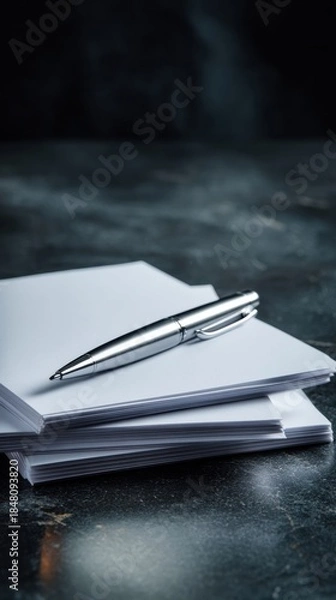 Obraz Pen on Paper Stack