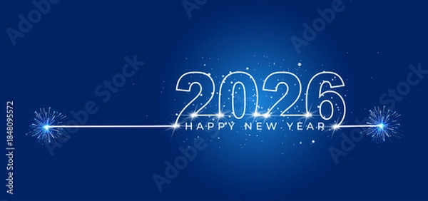 Obraz 2026 Happy New Year greeting Card