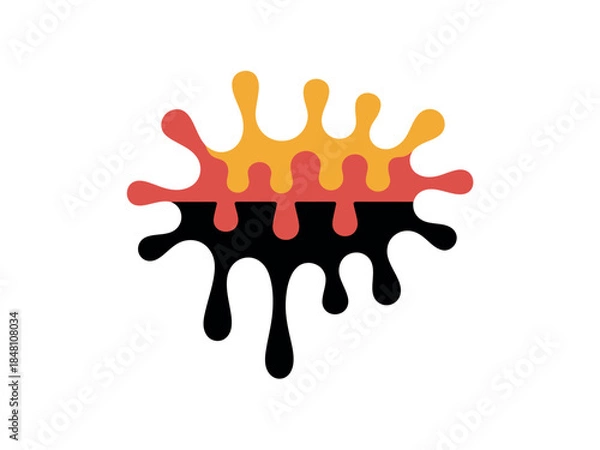 Obraz Colorful Paint Splatter Graphic Design