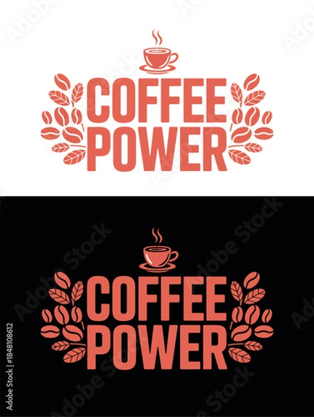 Obraz Coffee Power Logo Design Template