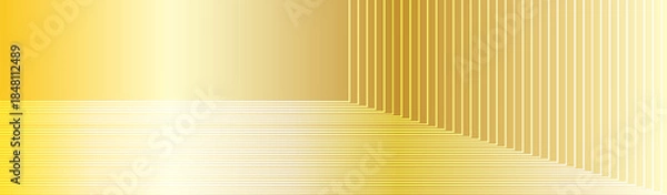 Obraz Abstract golden background with overlapping linear square shapes forming a dynamic geometric pattern.