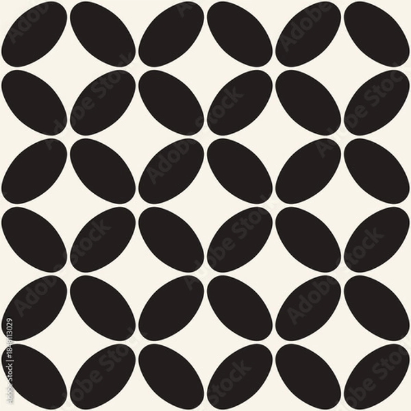 Obraz Vector seamless pattern. Repeating geometric elements. Stylish monochrome background design.