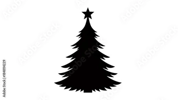Obraz christmas tree vector illustration