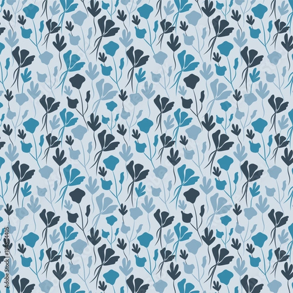 Obraz Botanical Silhouette seamless vector pattern