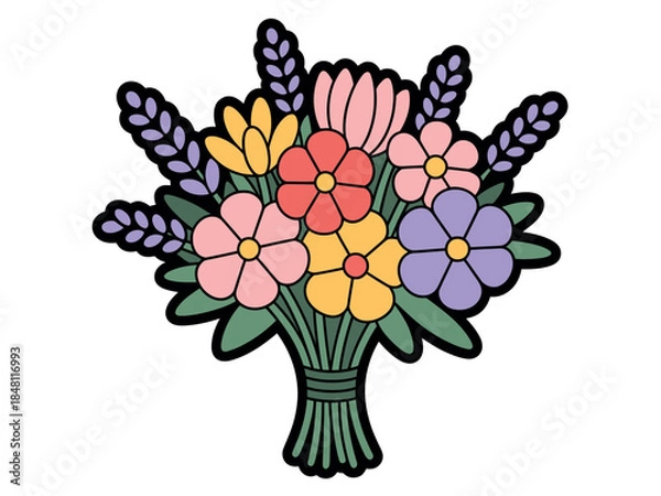 Obraz Colorful Bouquet of Fresh Flowers