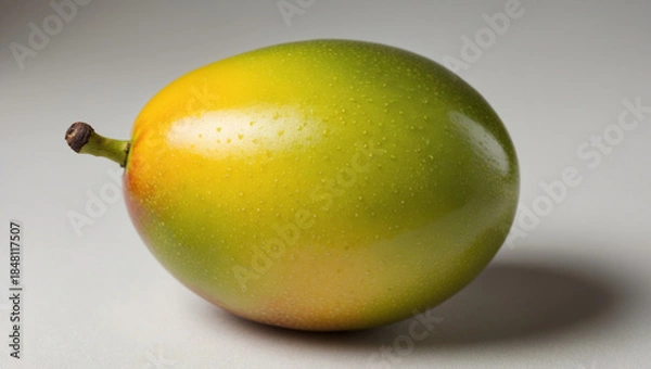 Fototapeta Ripe mango on white surface