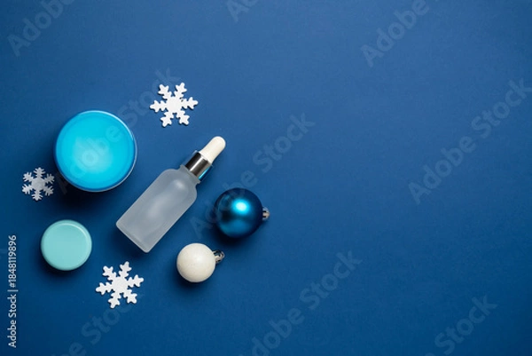 Obraz Winter cosmetic products. Beauty skin care for winter season.