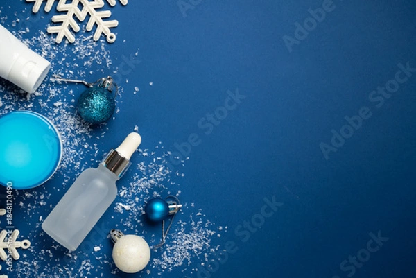 Obraz Winter cosmetic products. Beauty skin care for winter season.