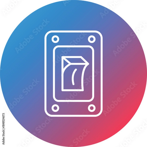 Fototapeta Switch Line Gradient Circle Background Icon