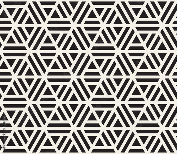 Fototapeta Vector seamless pattern. Modern stylish abstract texture. Repeating geometric tiles