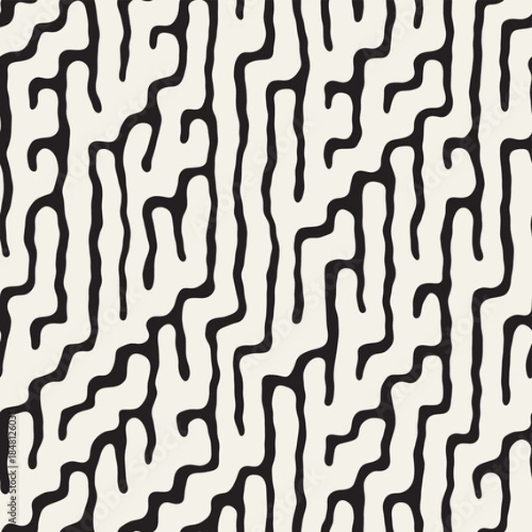 Obraz Vector seamless organic pattern. Hand drawn abstract background. Modern stylish texture.