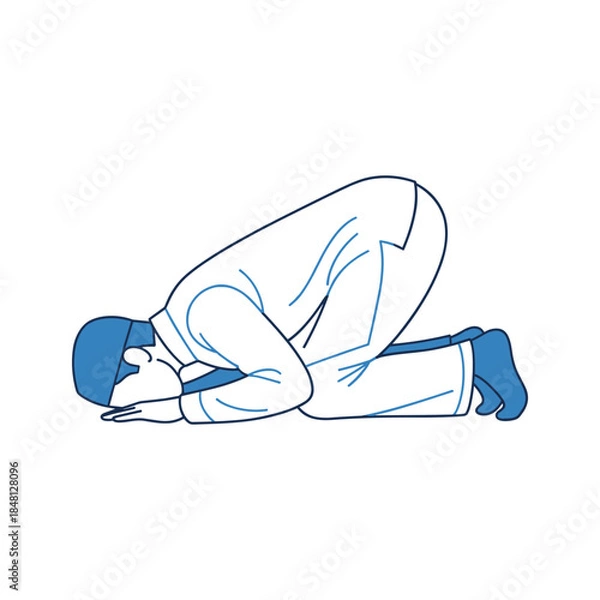 Obraz Person in prayer position Vector