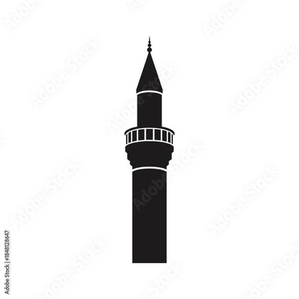 Obraz Black and white minaret Vector