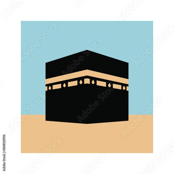 Obraz Iconic kaaba structure Vector