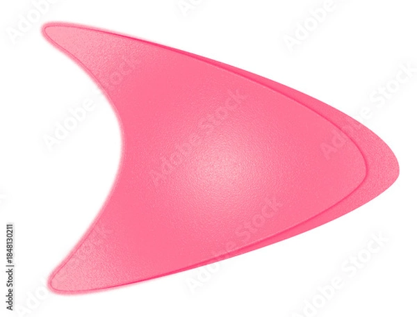 Fototapeta Glossy Pink Dynamic Arrow Shape