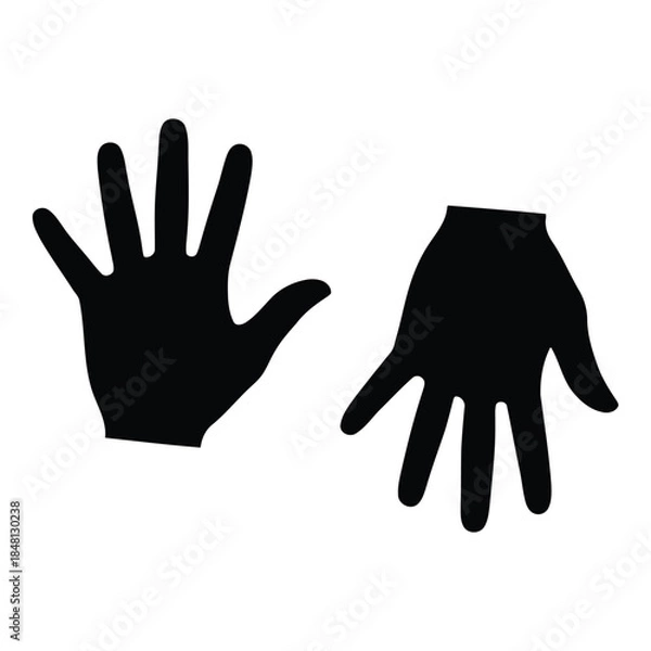 Fototapeta Two hand prints side by side