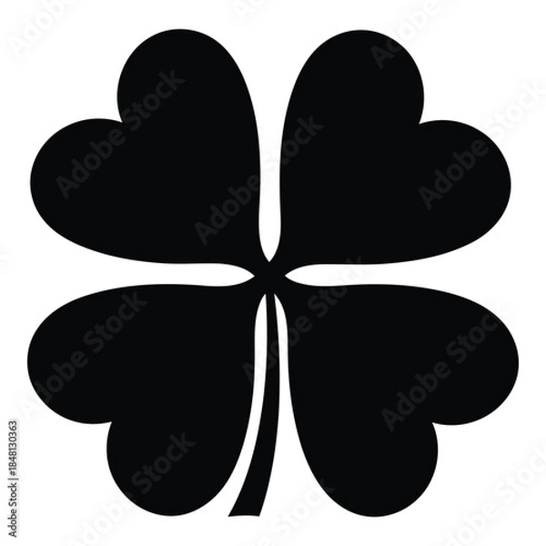 Fototapeta A simple four-leaf clover