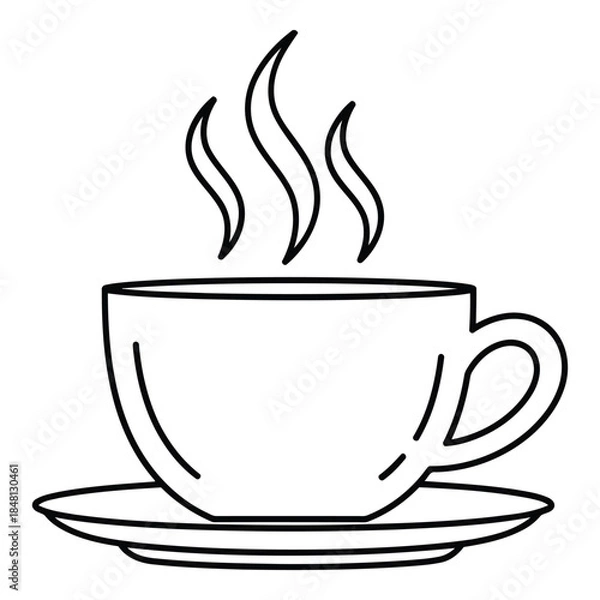 Fototapeta A simple coffee cup