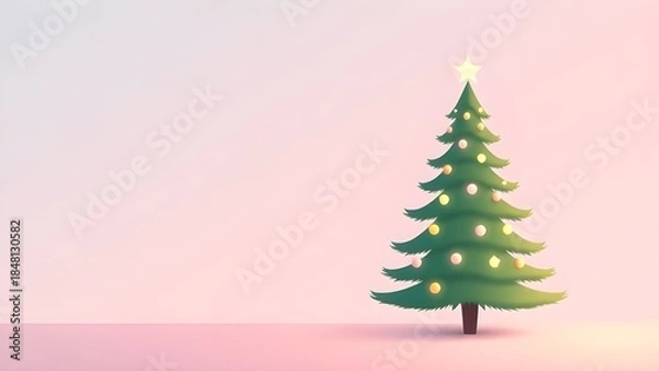 Obraz christmas tree vector illustration