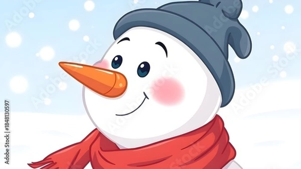 Obraz snowman in winter